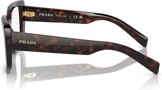Prada Women's Acetate Brown Tortoise Prescription Eyeglass Frame PRA04V 16N1O1