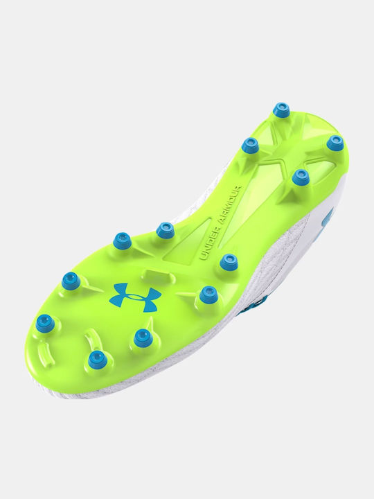 Under Armour Magnetico Select Pantofi de Fotbal cu crampoane Albe
