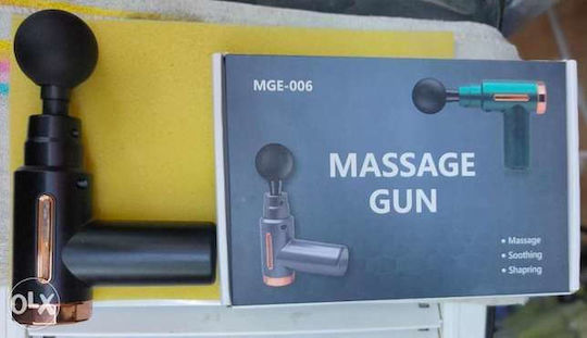 Factory Muscle Massager Fascial Gun MGE-006 20W Πιστόλι Μασάζ για τα Πόδια, το Σώμα & τα Χέρια με Δόνηση Black / Gold