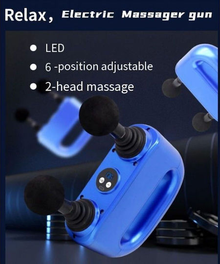Andowl Double Glin Gun Massage for the Legs, the Body & the Hands with Vibration Blue