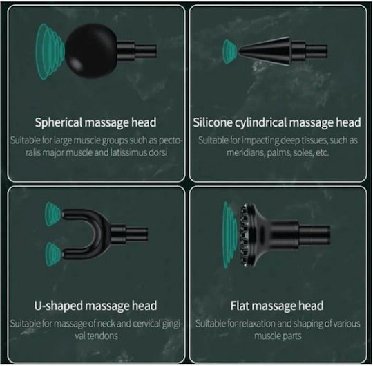 Andowl Double Glin Gun Massage for the Legs, the Body & the Hands with Vibration Blue