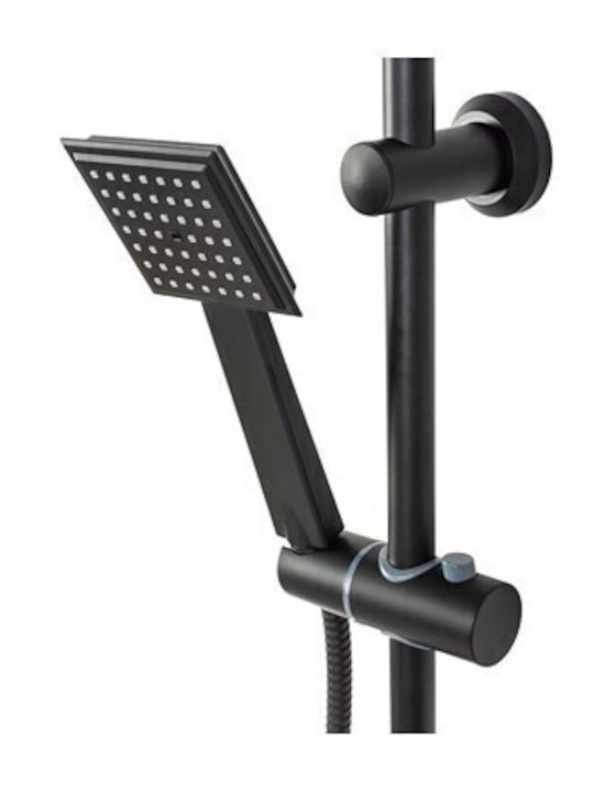 Rea Bravo Adjustable Shower Column with Mixer Black