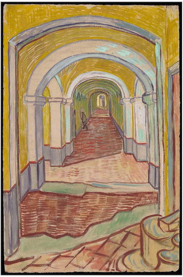 Corridor In The Asylum By Vincent Van Gogh Painting Copy of Van Gogh on Canvas 80x120cm