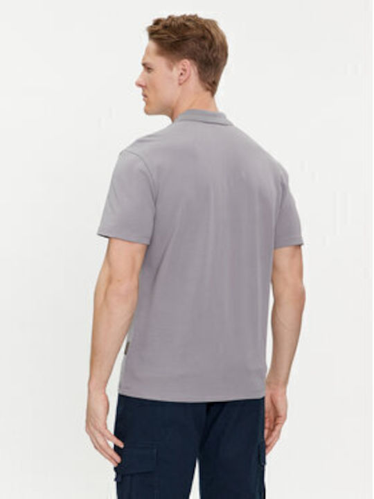 Ealis Polo Short Sleeve Blouse Gray