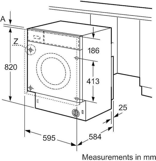Bosch Πλυντήριο-Στεγνωτήριο Ρούχων 7kg/4kg Ατμού 1355 Στροφές με Wi-Fi