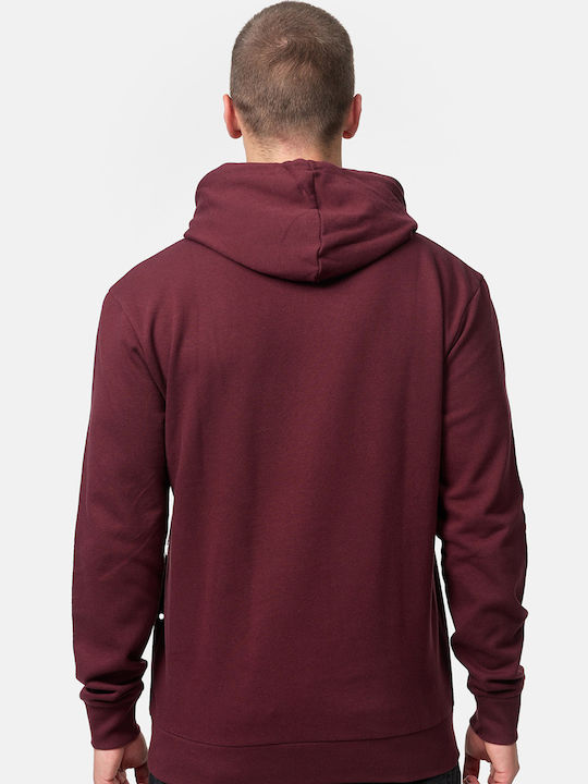 Lonsdale Men's Sweatshirt with Hood and Pockets Bordeaux