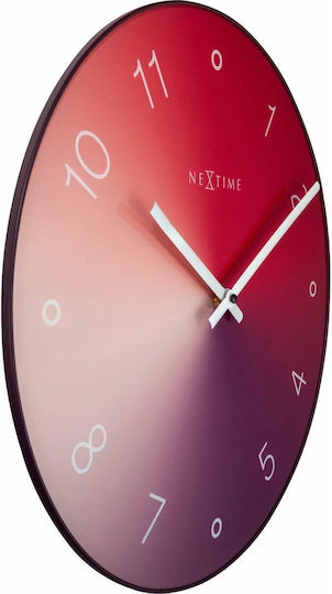 Nextime Ρολόι Τοίχου Κόκκινο Ø40cm Nextime Ρολόι Τοίχου Κόκκινο Ø40cm