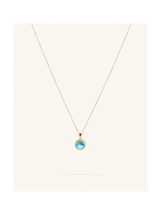 StanStefan Necklace from Gold Plated Steel with Zircon