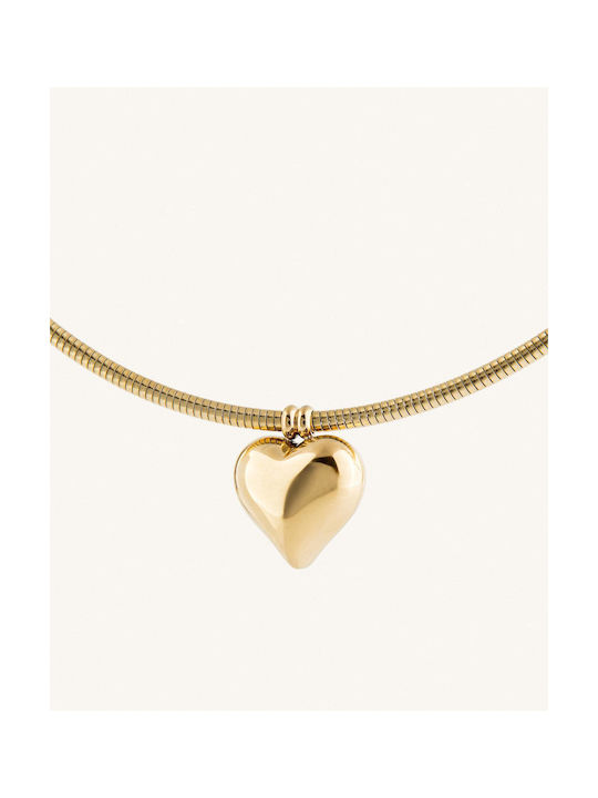 StanStefan Necklace with design Heart from Gold Plated Steel