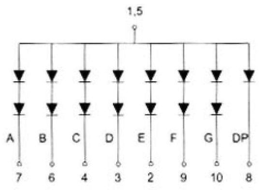 15011 ROHS 5 Stück Bildschirm Matrix 1.5" 1x1 Zeichen
