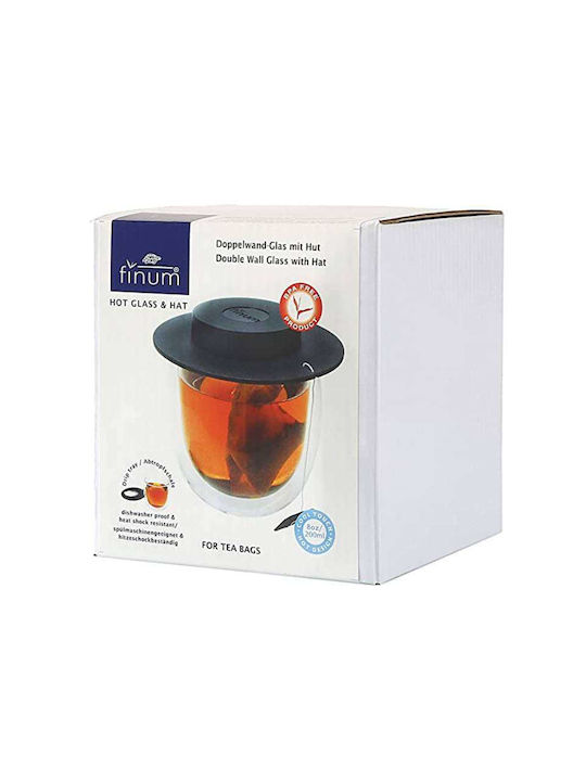 Finum Teapot with Filter Glass Black 130ml