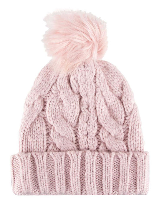 Pom Pom Beanie Unisex Beanie Knitted in Purple color