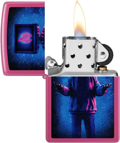 Zippo Αντιανεμικός Αναπτήρας Φλόγας Flame TV Man