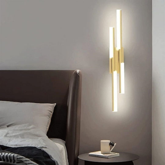 H35 Modern Wall Lamp with Integrated LED and Warm White Light Gold 5x5x5cm