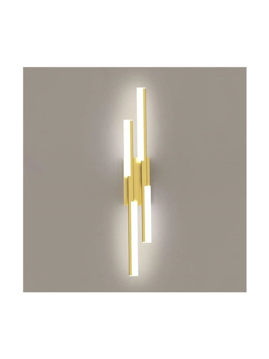 H35 Modern Wall Lamp with Integrated LED and Warm White Light Gold 5x5x5cm