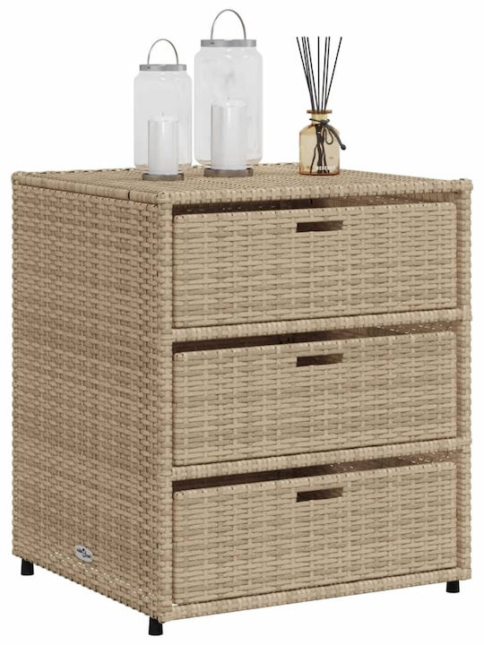 vidaXL Outdoor Storage Box Beige L55xW59xH69cm