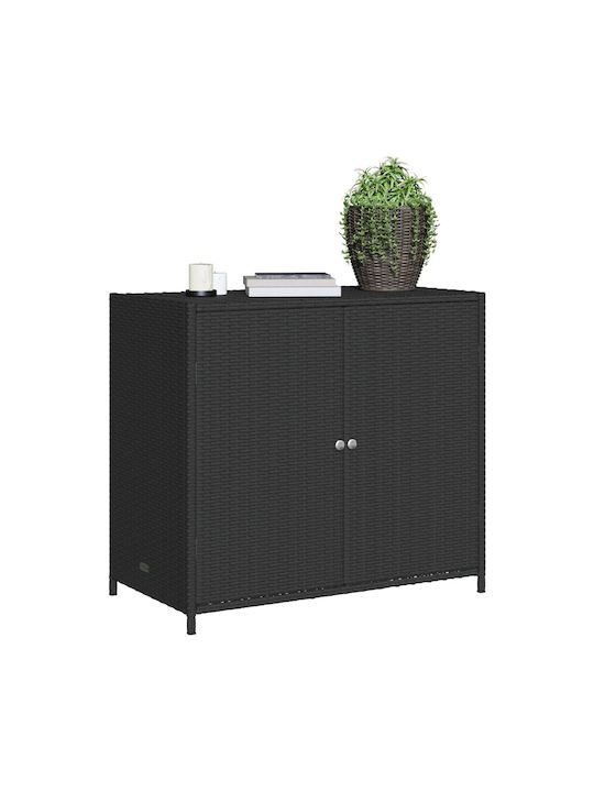vidaXL Outdoor Storage Box Black L83xW45xH76cm