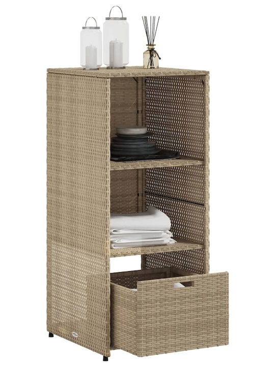 vidaXL Outdoor Storage Box Beige L50xW55xH115cm