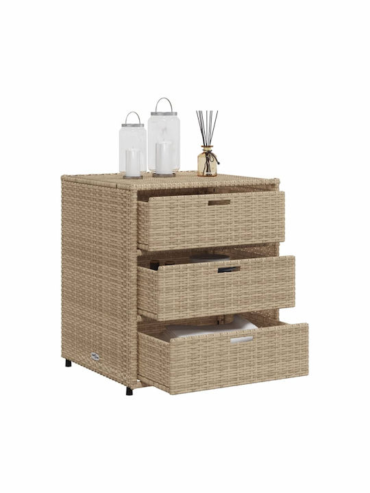 vidaXL Outdoor Storage Box Beige L55xW59xH69cm