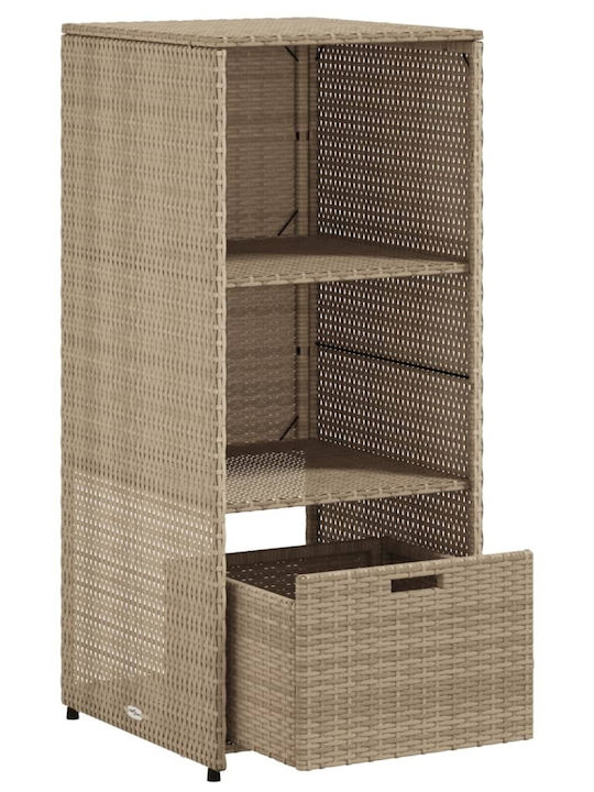 vidaXL Outdoor Storage Box Beige L50xW55xH115cm