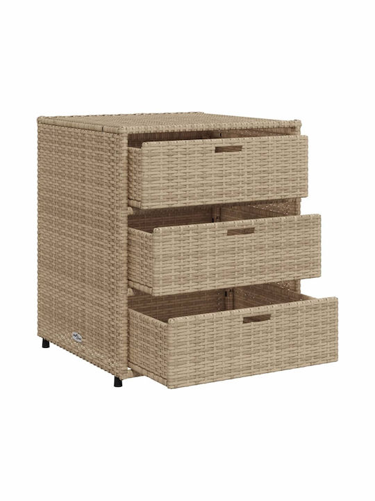 vidaXL Outdoor Storage Box Beige L55xW59xH69cm
