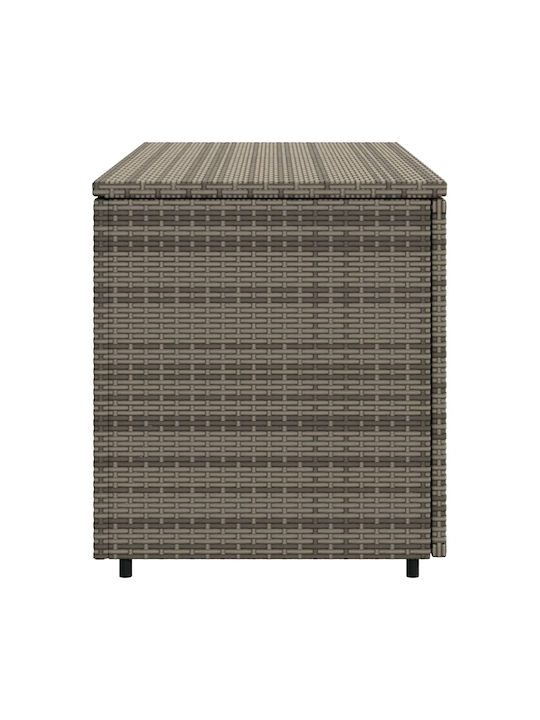 vidaXL Außenlagerbox Rattan Gray L110xB55.5xH60.5cm