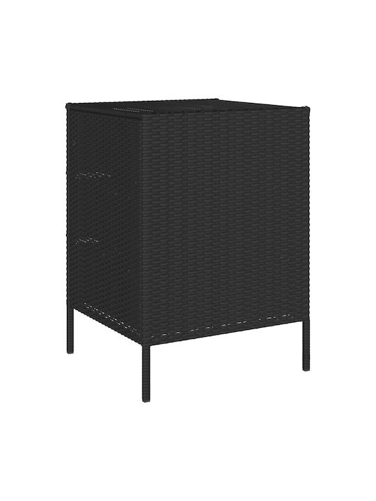 vidaXL Outdoor Storage Box Black L55xW59xH80cm
