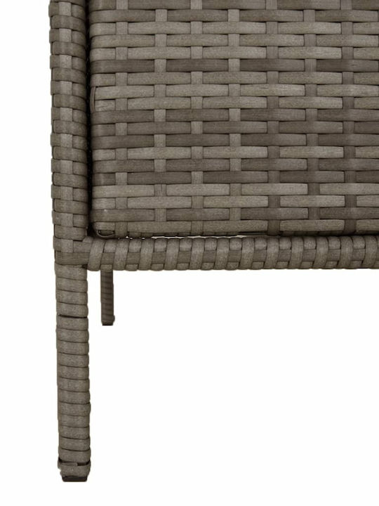 vidaXL Cutie de depozitare pentru exterior Rattan Gri L55xW59xH80buc