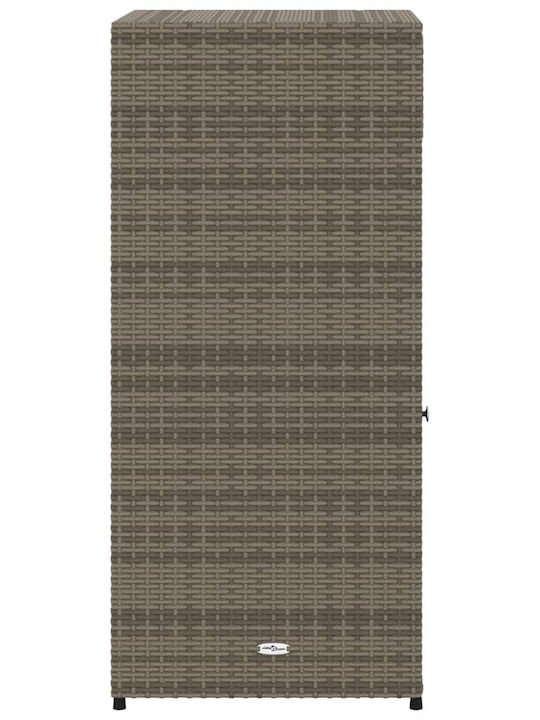 vidaXL Cutie de depozitare pentru exterior Rattan Gri L55xW55xH111buc