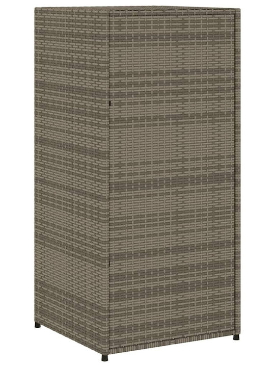 vidaXL Cutie de depozitare pentru exterior Rattan Gri L55xW55xH111buc
