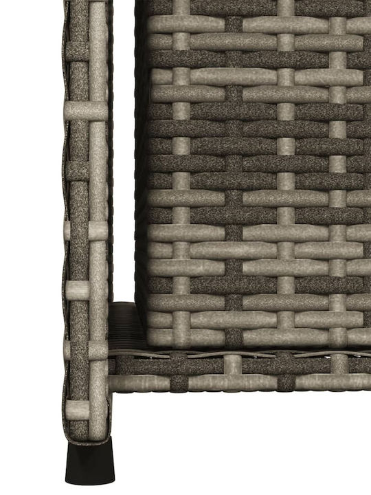 vidaXL Cutie de depozitare pentru exterior Rattan Gri L50xW55xH115buc