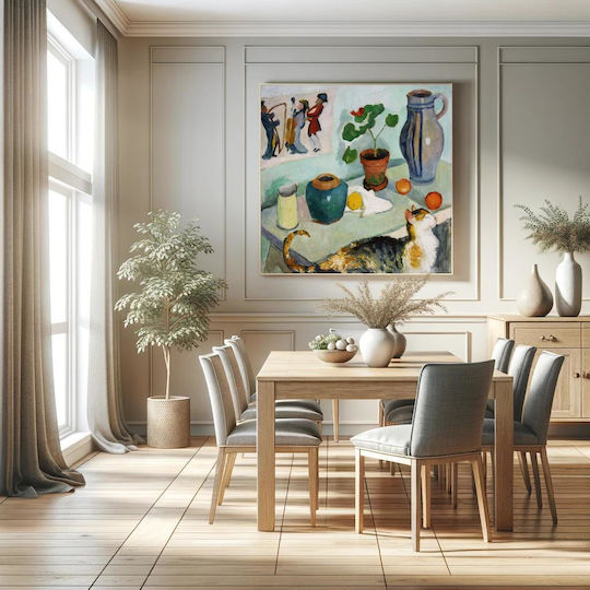 August Macke's Ghost Painting on Canvas 110x110cm