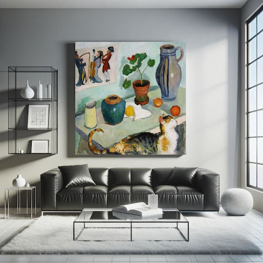 August Macke's Ghost Painting on Canvas 110x110cm