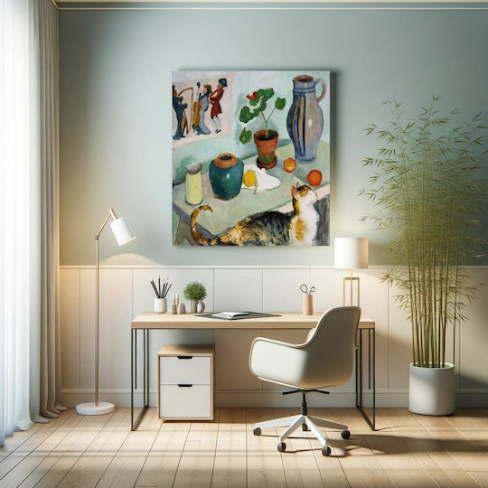 August Macke's Ghost Painting on Canvas 110x110cm