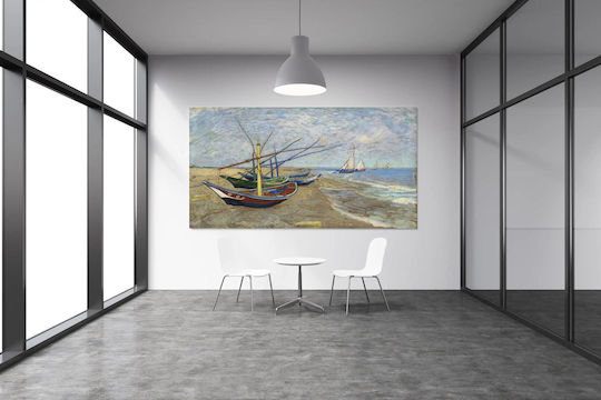 Vincent Van Gogh's Fishing Boats On Painting on Canvas 50x40cm