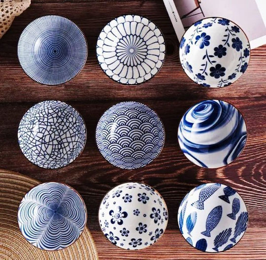 Duo Blue Bowls Σετ 2 Μπωλ Σερβιρίσματος Πορσελάνη Διαμέτρου 11 Εκ Μπλε