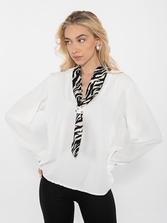 Korinas Fashion Women's Blouse Long Sleeve White