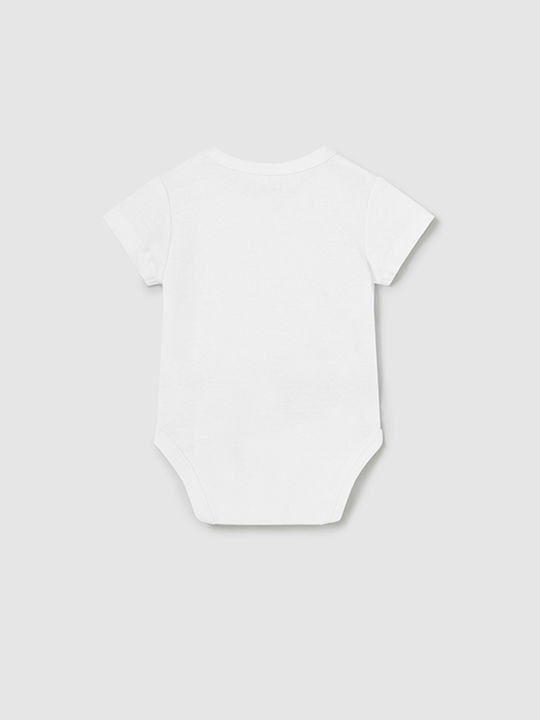 Mayoral Baby Bodysuit Set Short-Sleeved White