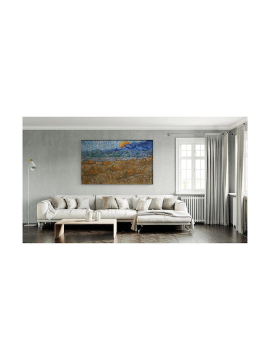 Wheat Sheaves Rising Moon; Painting Copy of Van Gogh on Canvas 50x40cm