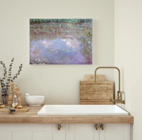 Claude Monet's The Water Lily Pond (clouds) (1903) Картина Платнен 100x70см