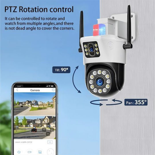 Anga AQ-8123ISW IP Surveillance Camera Wi-Fi Full HD 1080p Waterproof with Two-Way Communication and Lens 3.6mm