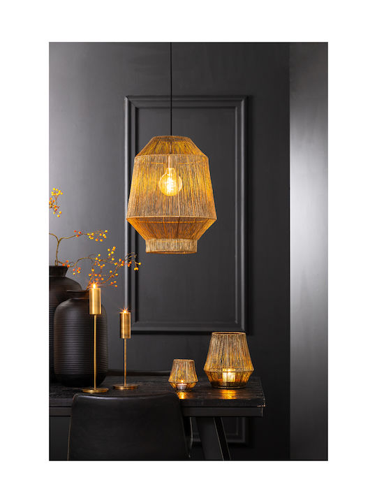 Light & Living Κρεμαστό Φωτιστικό Μπρούτζινο με Ντουί E27 37x46εκ.