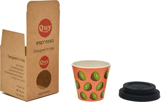 QuyCup Tasse Keramik mit Deckel Bunt 90ml 1Stück QuyCup Tasse Keramik mit Deckel Bunt 90ml 1Stück