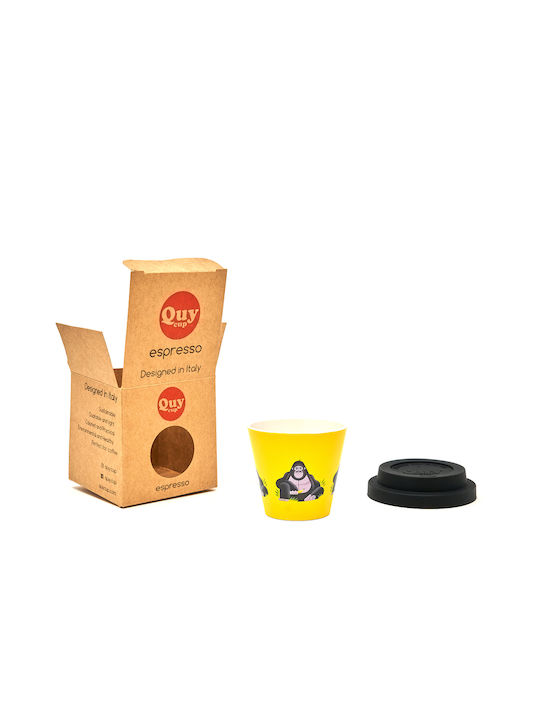 QuyCup Mug Ceramic with Lid Multicolored 90ml 1pcs