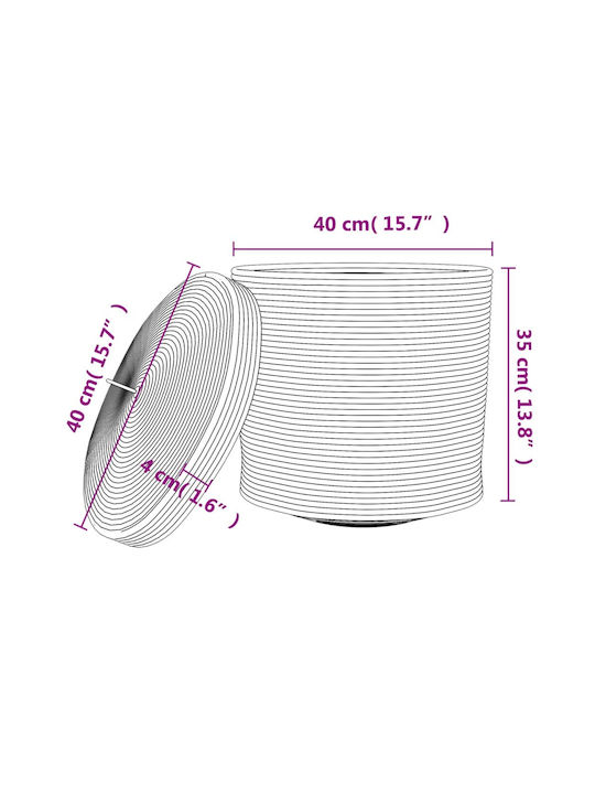 vidaXL Storage Basket Fabric with Lid Multicolour 40x40x35cm 1pcs