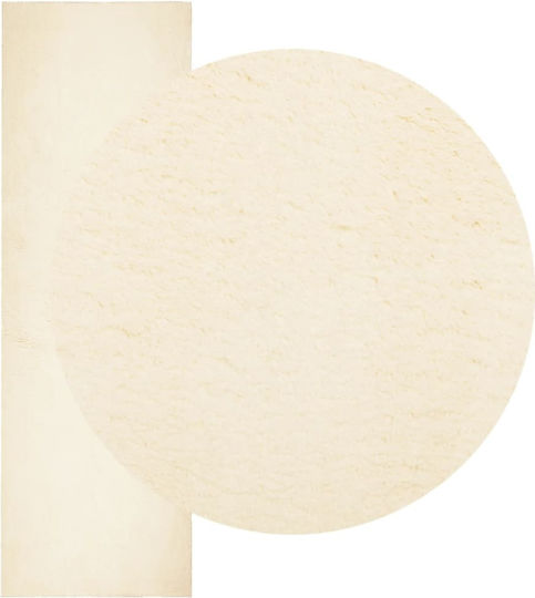 vidaXL Huarte Rutschfest Teppich Rechteckig Synthetisch,Polyester/Cotton/Leather Beige
