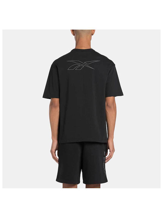 Reebok T-shirt Bărbătesc cu Mânecă Scurtă Negru