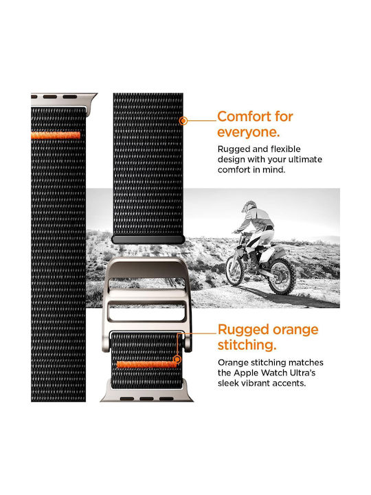 Spigen DuraPro Flex Ultra Λουράκι Σιλικόνης Μαύρο (Apple Watch Series 42/44/45/49mm (Apple))