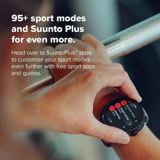 Suunto Race Stainless Steel 49mm Waterproof Smartwatch with Heart Rate Monitor (Birch)