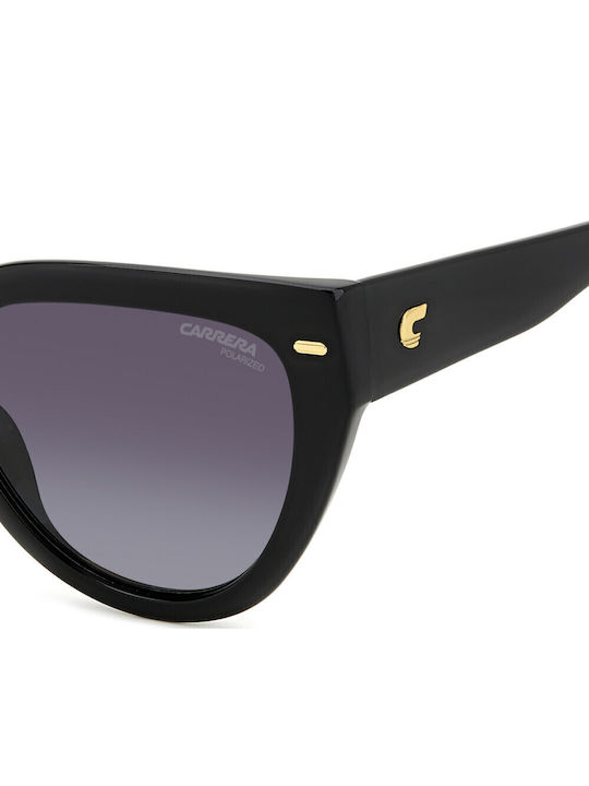 Carrera Damenträger Sonnenbrillen mit Schwarz Horn umrandetem Rahmen und Gray Verlaufsfarbe Gläser 3017/S 807WJ
